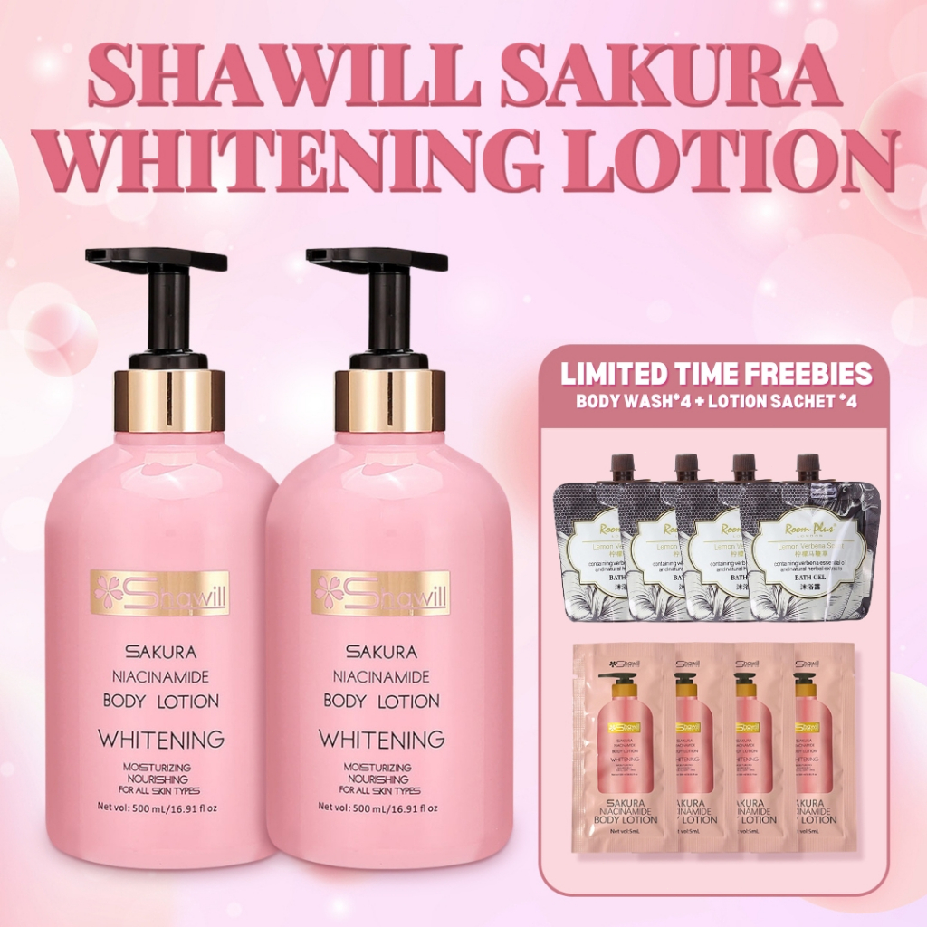 [Buy 1 Take 1] Shawill Sakura Body Lotion Whitening Niacinamide ...