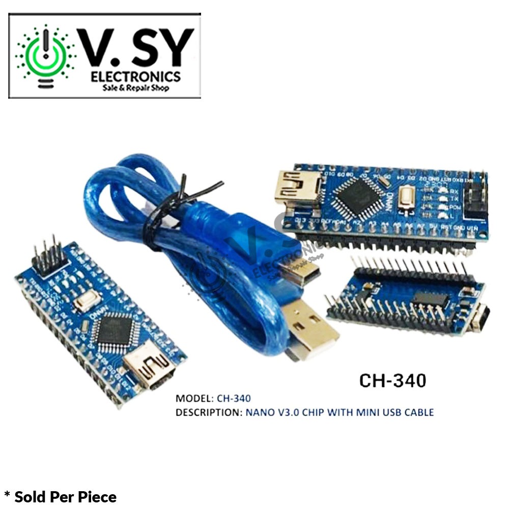 Arduino NANO CH340 soldered Male Headers | Shopee Philippines