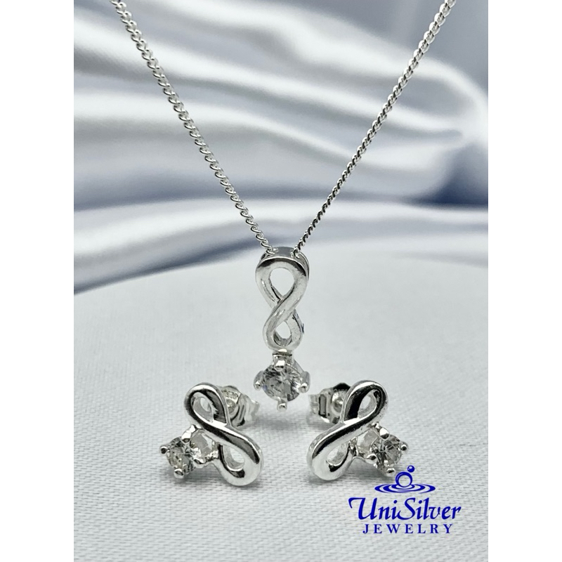 Unisilver 925 Sterling Infinity Set of Jewelry (SET87-1001) | Shopee ...