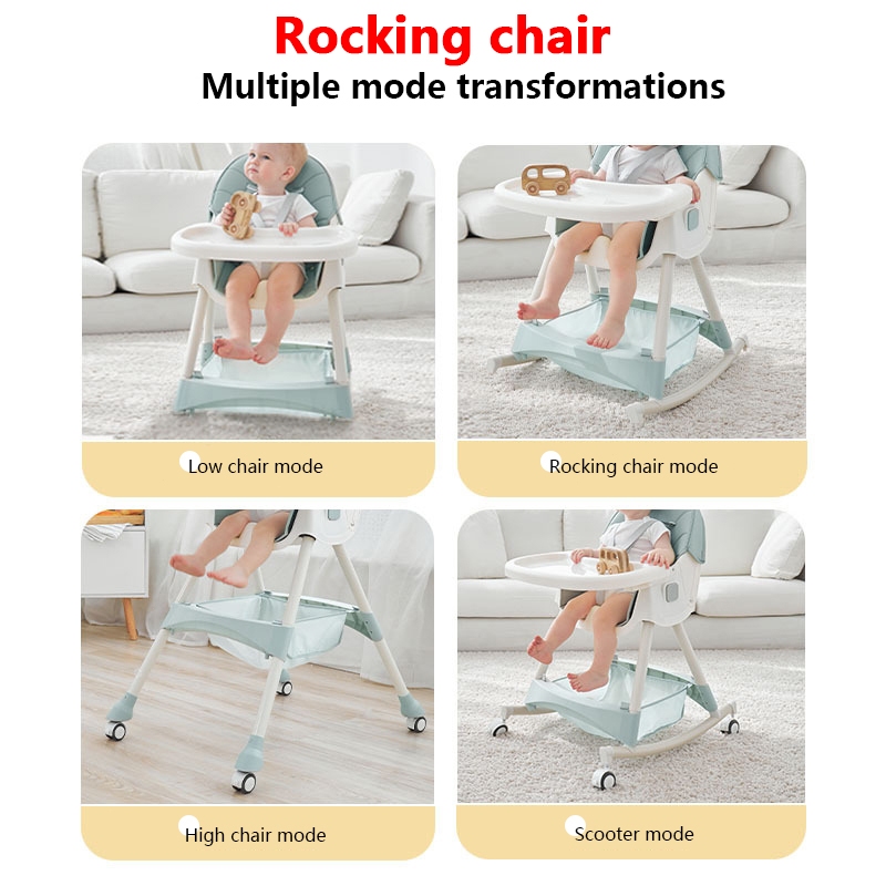 Compact Baby High Chair with Adjustable Height and Foldable Design for ...