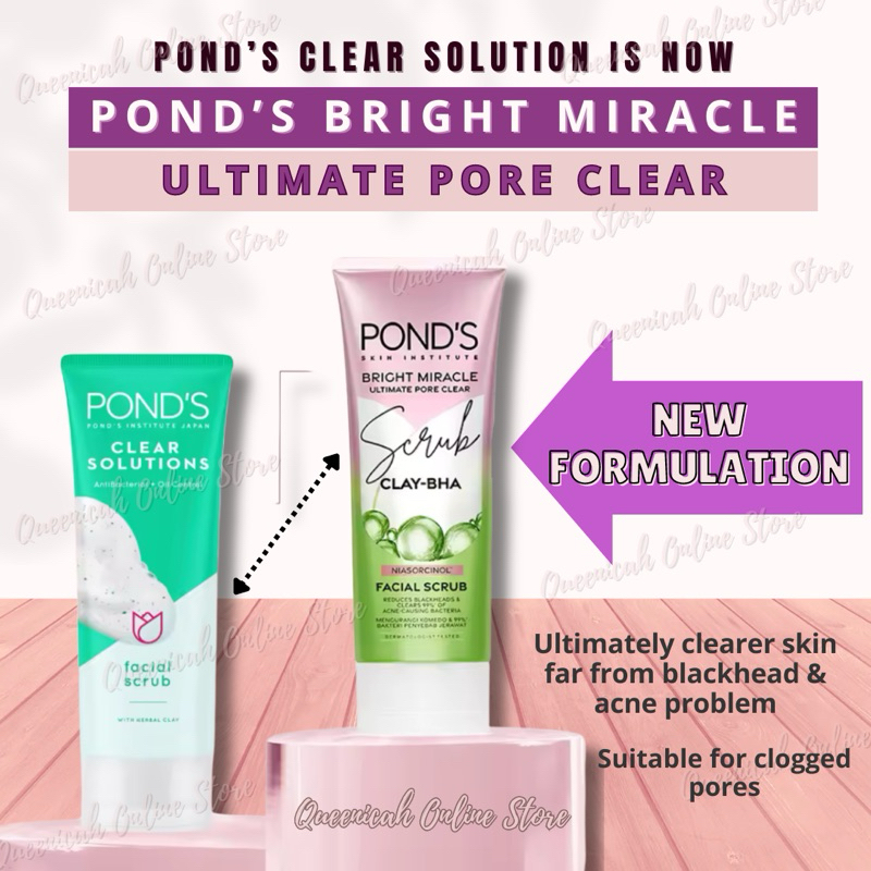 POND'S Bright Miracle Ultimate Pore Clear Facial Scrub (New Packaging ...