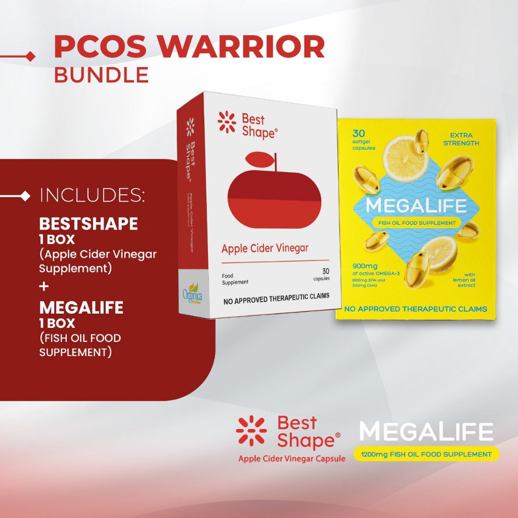 [PCOS WARRIOR BUNDLE] BestShape Apple Cider (1 box) + Megalife Fish Oil