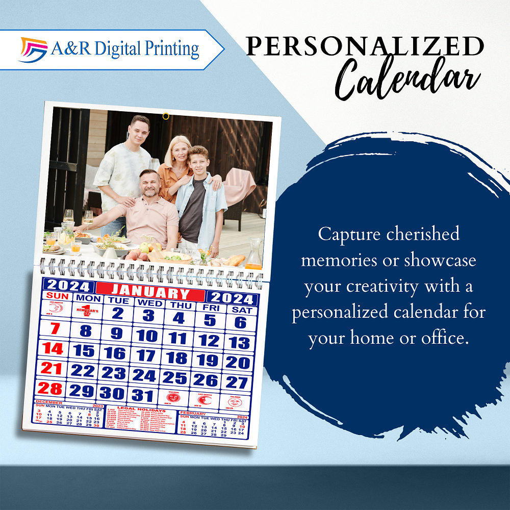 Personalized Calendar 2025 Corporate Giveaways A&R Digital Printing