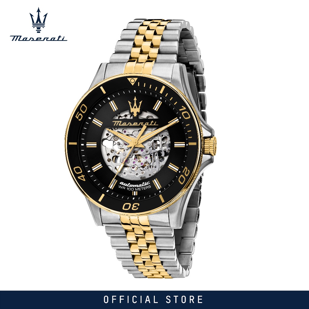 Maserati SFIDA Automatic Blue Dial Silver Steel Strap Watch For Men - R8823140001