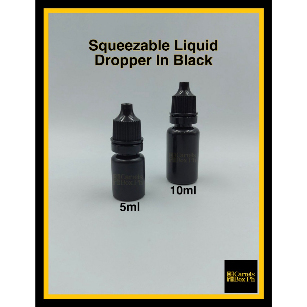 5ml and 10ml Empty PE Plastic Squeezable Dropper Bottles (Bundle Pack ...