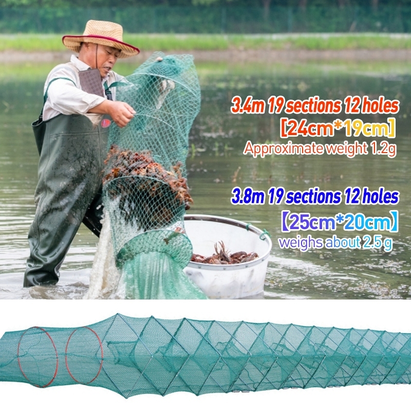 Fish Net Shrimp Cage Nylon Fishing Net Crab Crayfish Lobster Fishing ...