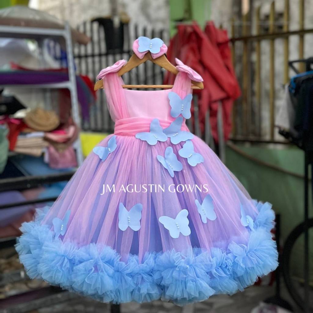 Kids Khadi cotton butterfly gown