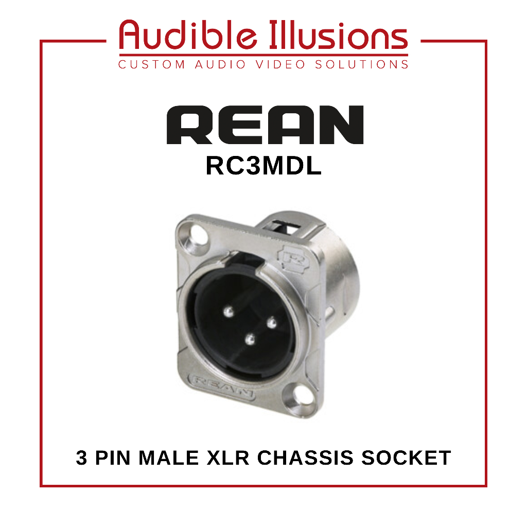 Rean RC3MDL 3 Pin Male XLR Chassis Socket | Shopee Philippines