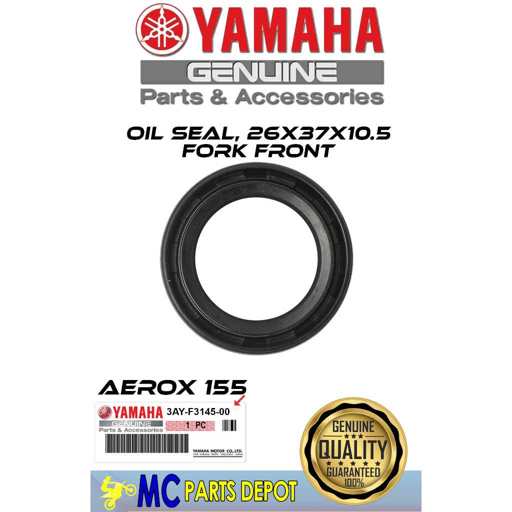 OIL SEAL, 26X37X10.5 FORK FRONT AEROX 155 ( 3AY-F3145-00 ) | Shopee ...