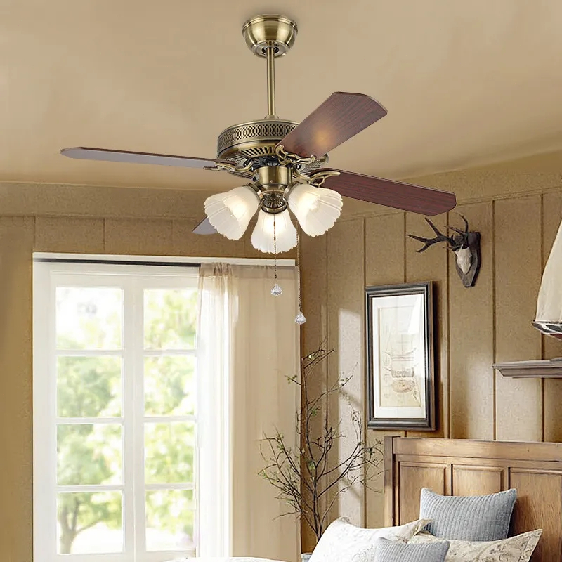 Retro Ceiling Fan With Lightnull