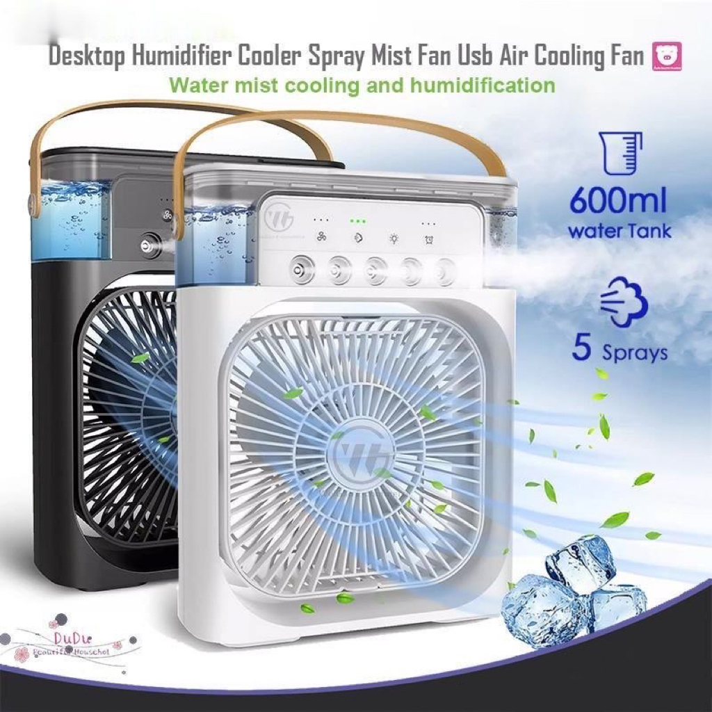 Desktop Humidifier Cooler Spray Mist Fan Usb Air Cooling Fan with 7 ...