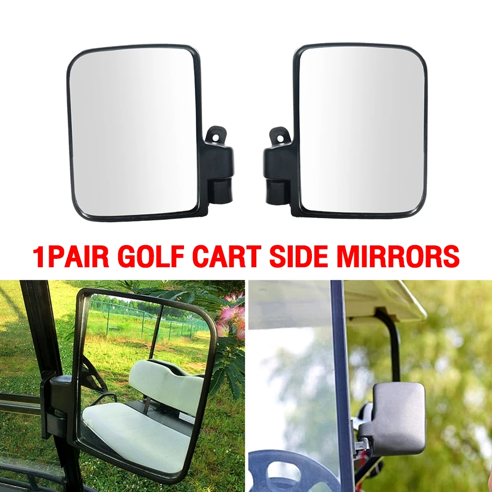 Golf Cart Rear View Mirror Universal Folding Side View Mirror For Golf Carts Club Car 180 Degree