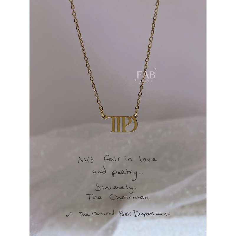 FAB | Taylor Swift TTPD Inspired Necklace and Bracelet (Stainless Steel ...