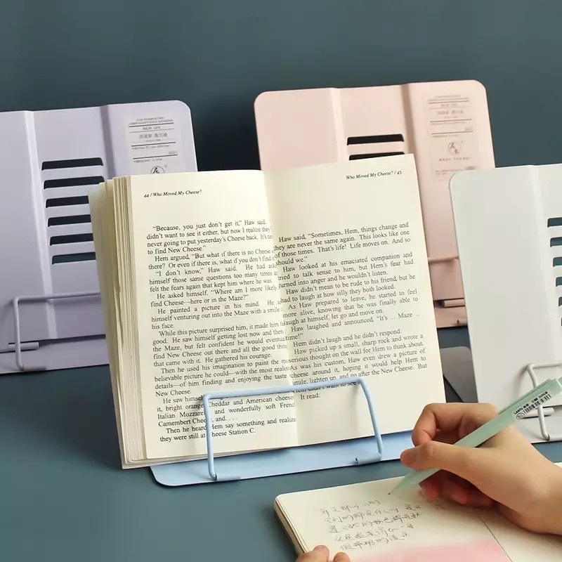Metal Book Holder Reading Frame Adjustable Angle Bookstand Document ...