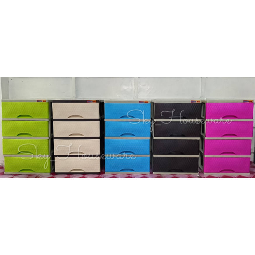 RATTAN UNI-LUCKY DRAWER 4 LAYER POWER BOX RATTAN #298-4L | Shopee ...