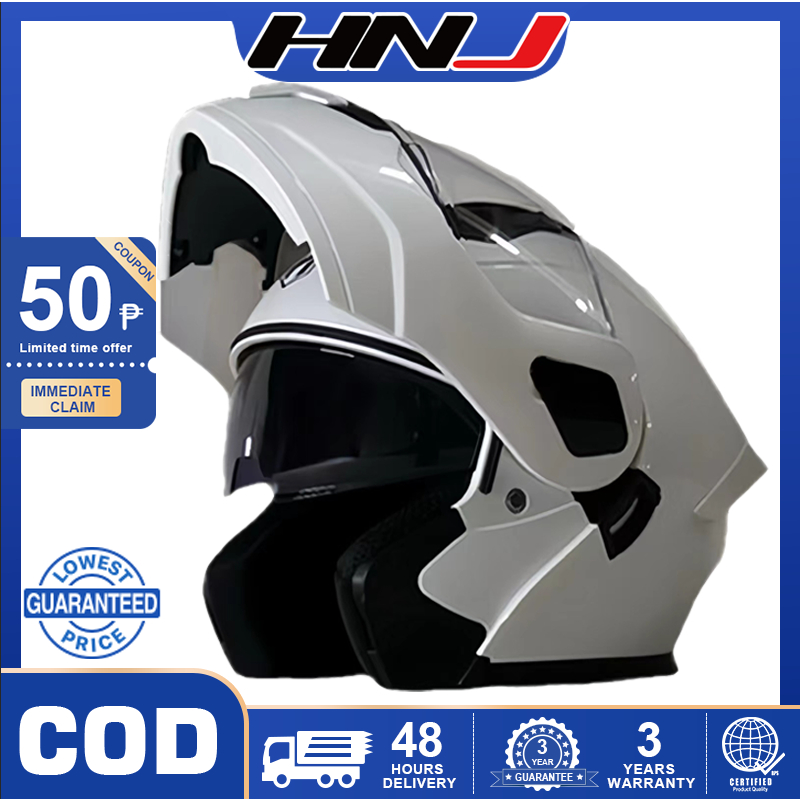 Hnj Ym Helmet Modular For Women And Men Motorcycle Open Face Helmet Modular Dual Visor