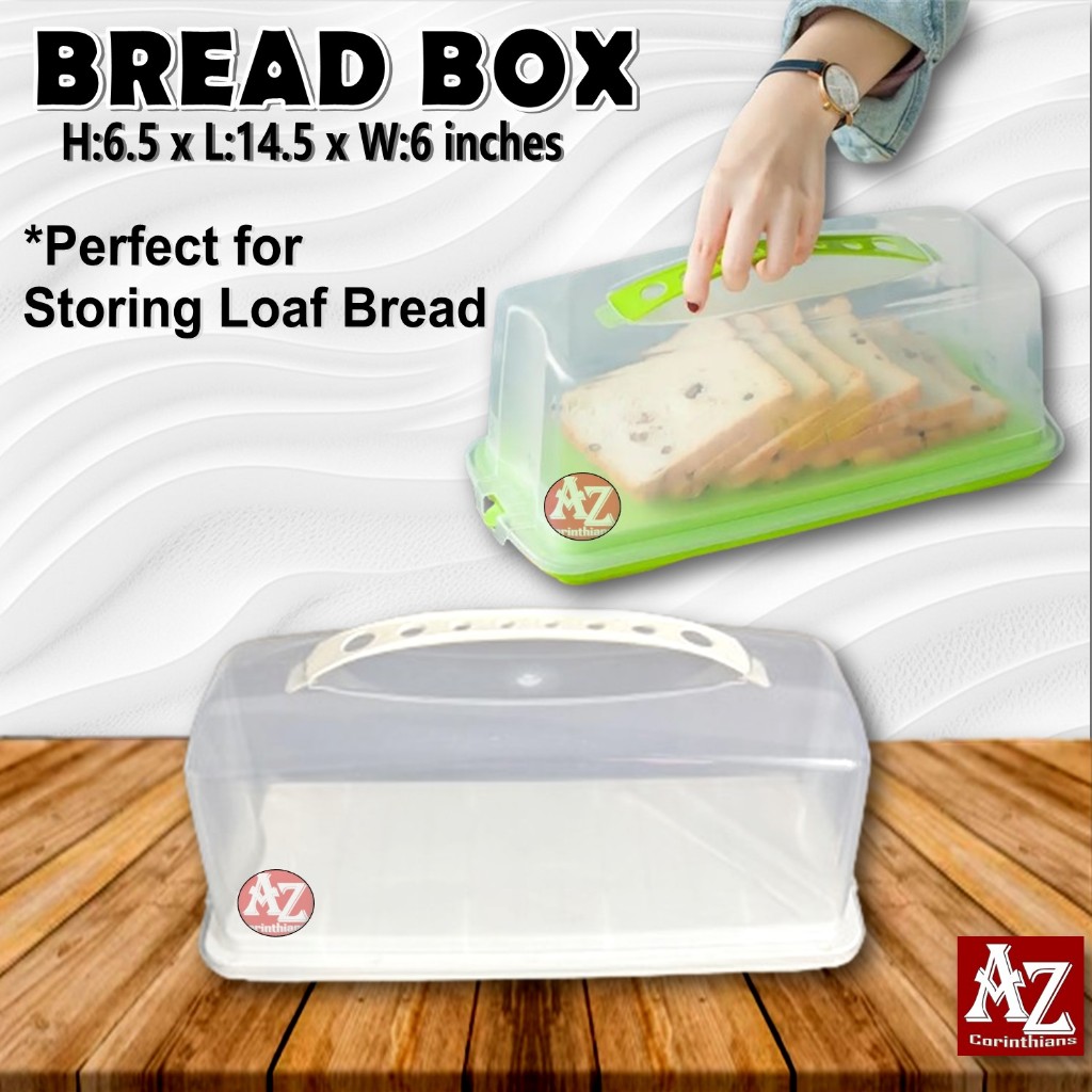 Bread Box with Clear Lid with Handle | Shopee Philippines