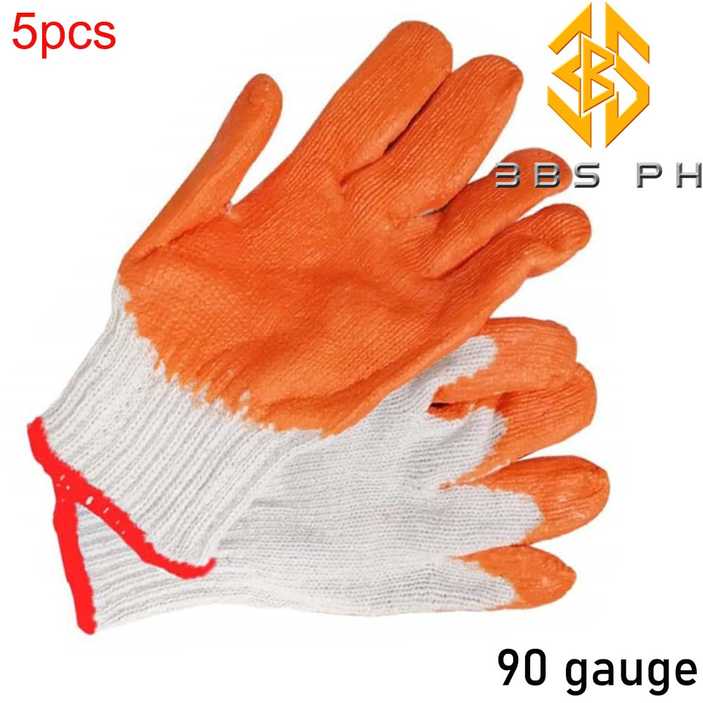 Hauling Gloves Gardening Gloves Rubberized Gloves heavy Duty 90 Gauge 5 Pairs I 3BS PH