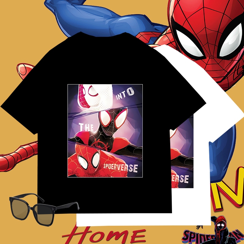 Spiderman printed short sleeve t-shirt loose 2024 New Couple T-shirt ...