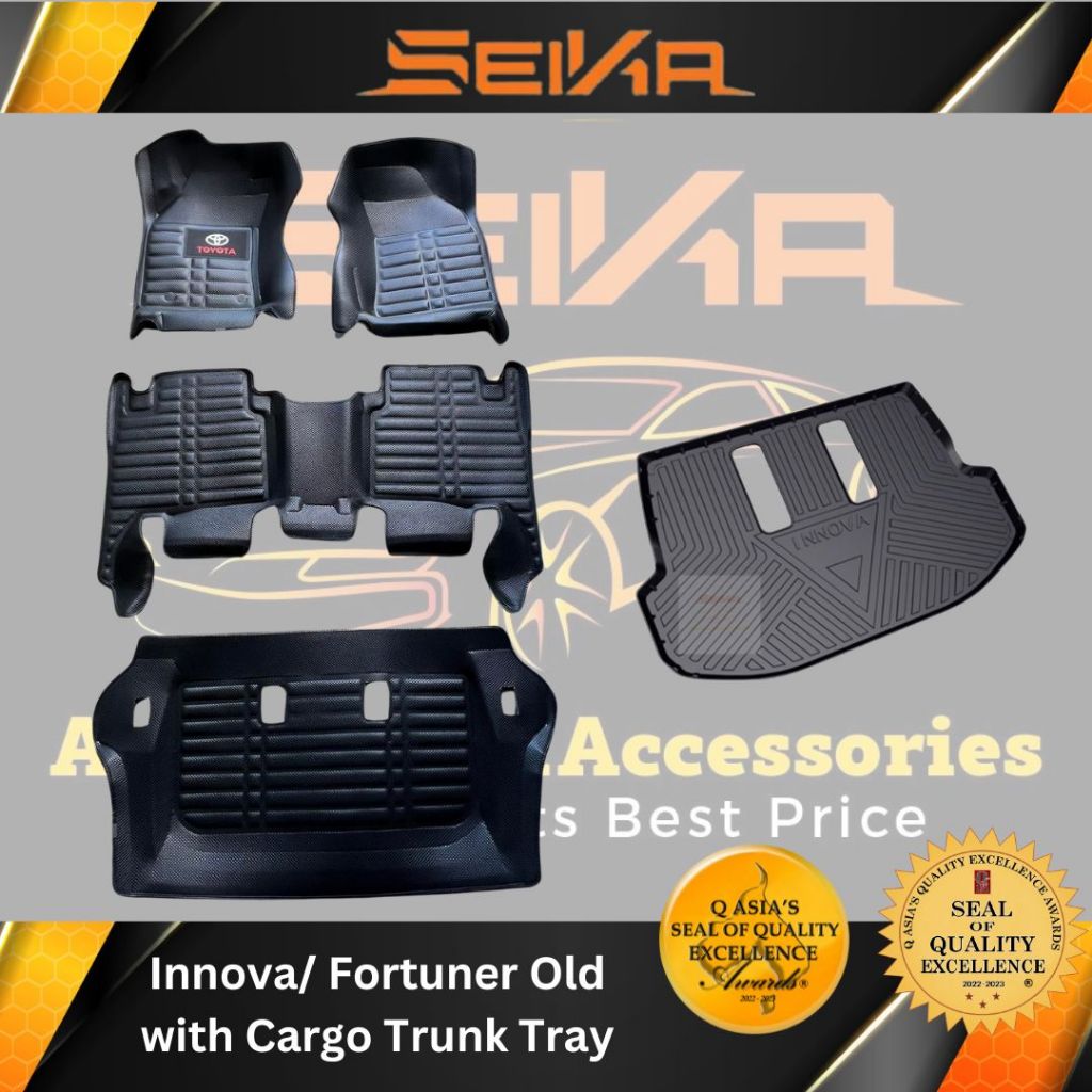 Toyota Innova/ Fortuner Old Premium Diamond Deep Dish Floor Matting Set