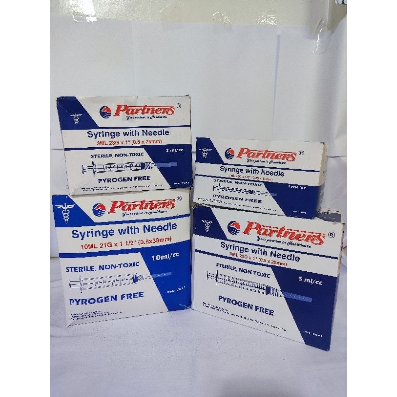 Disposable Syringe Partners Sold Per Box All Sizes Sterile | Shopee ...