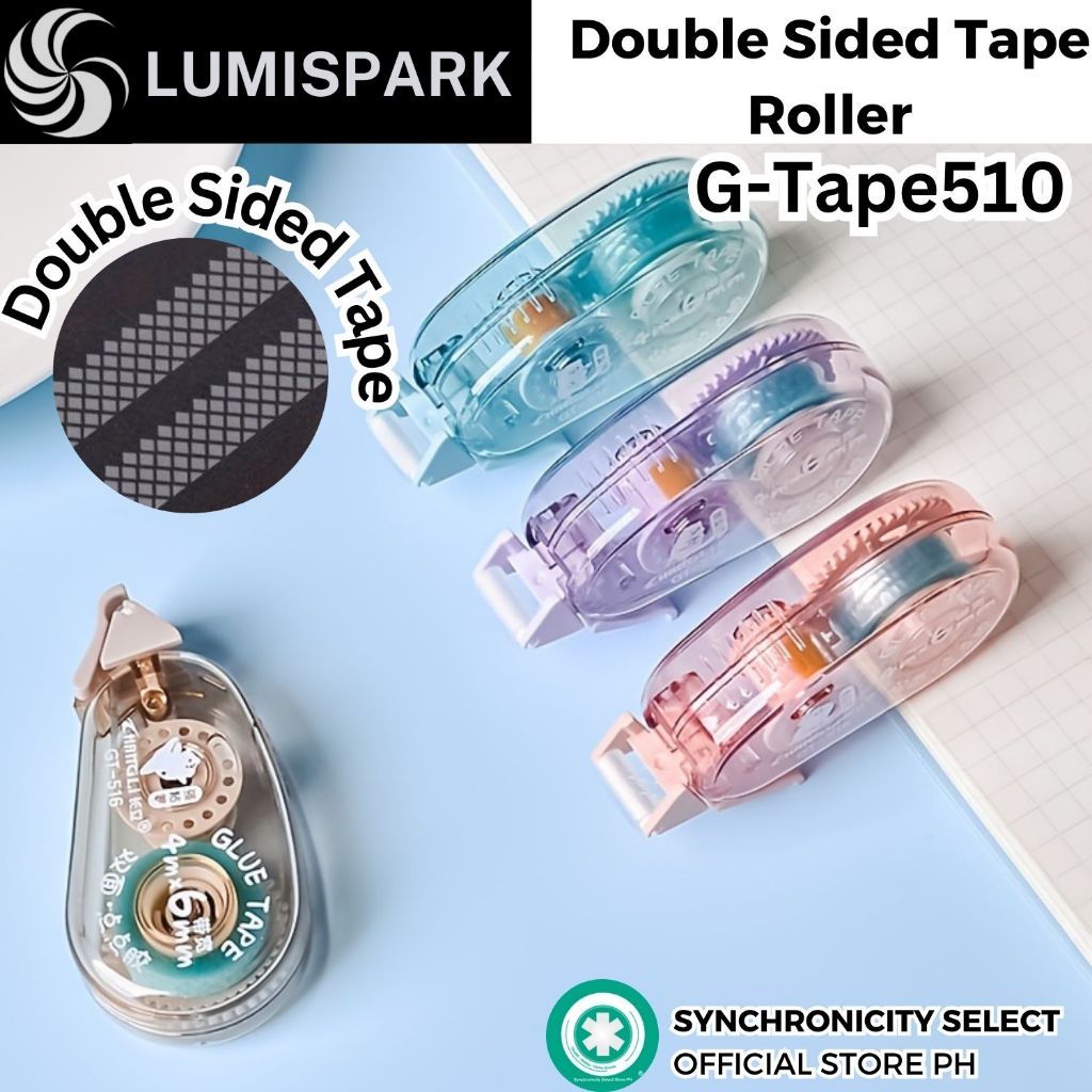 GTape510 Double Sided Tape Roller 4M 6M 8M Tape Dispenser Super