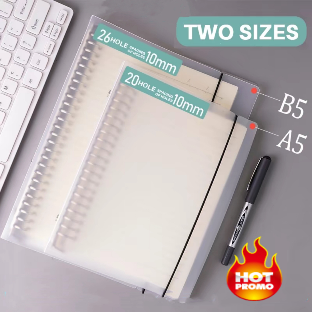 Binder Notebook Refillable Folder Book Document Test Paper Hole Binder ...