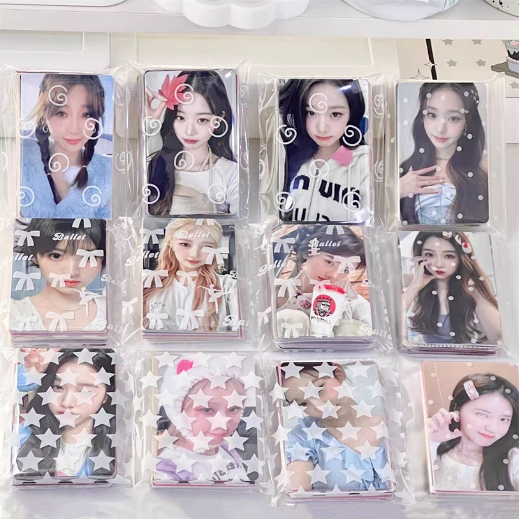 50Pcs ins Star Self Sealing Bag Packaging Toploader Transparent ...