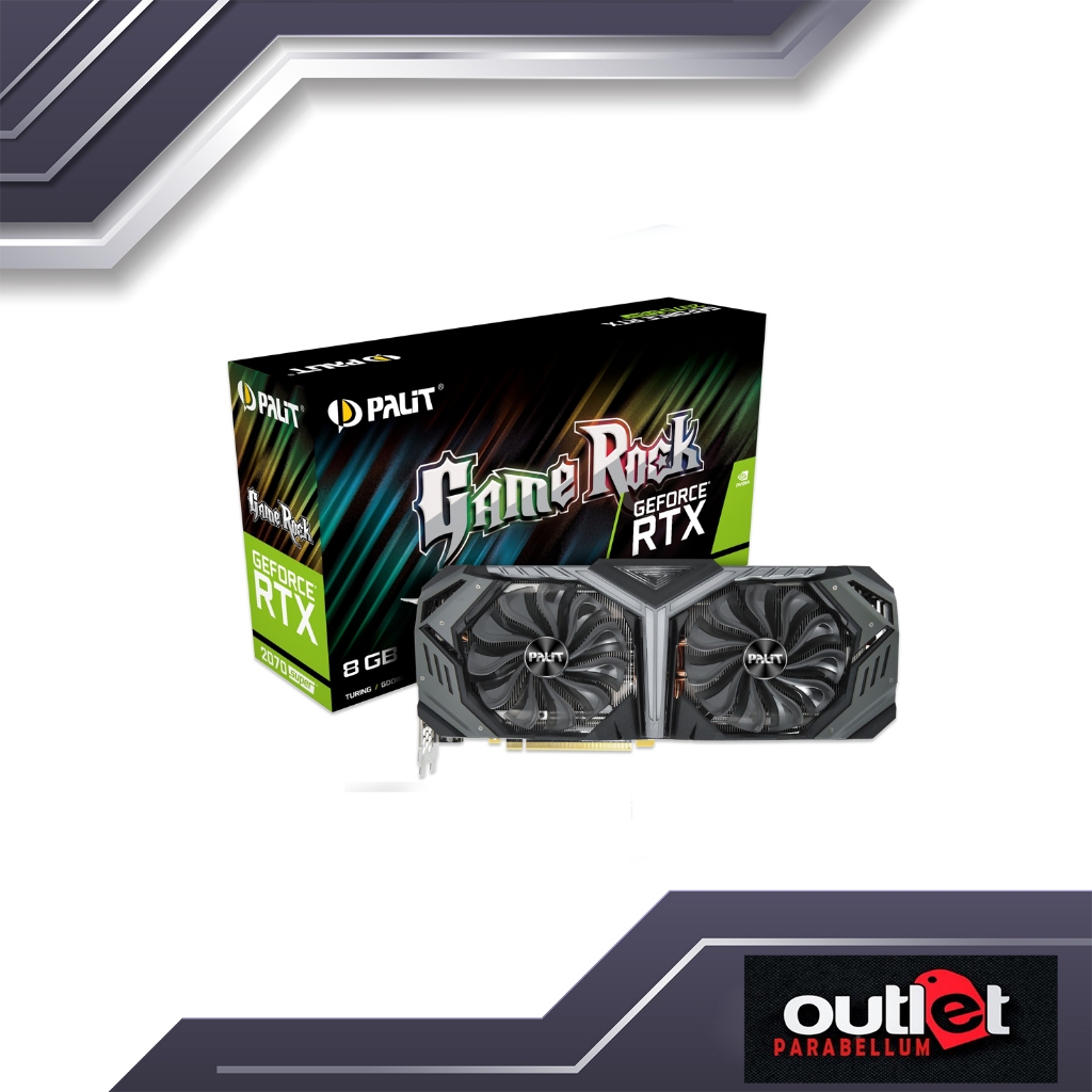 REFURBISHED PALIT NE6207S020P2 1040G PALIT RTX2070 SUPER GAMEROCK 8G GDDR6 256BIT 3 DP HDMI USB C V