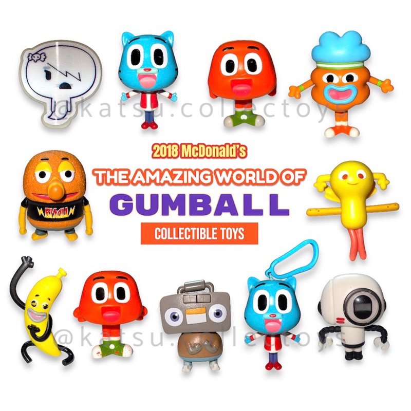 2018 McDonald s The Amazing World Of Gumball Collectibles 