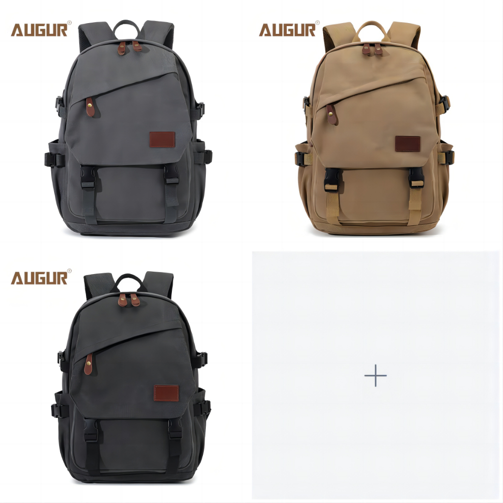 AUGUR Men s Canvas Backpack Student Schoolbag Trendy Casual Large Capacity Travel Bag Backpack Shopee Philippines