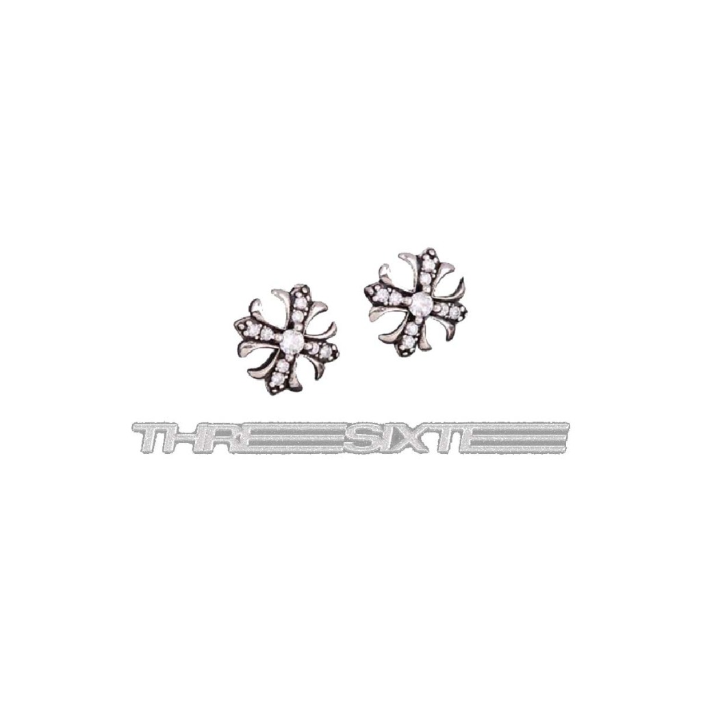Y2K ThreeSixtee Chrome Hearts Stud Earrings 11MM & 7MM HypoAllergenic