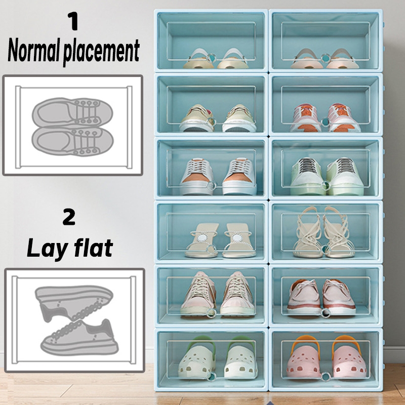 Big Size Shoe Box Shoes Box Storage Organizer Collapsible Transparent Shoe Box Waterproof Organizer Shopee Philippines