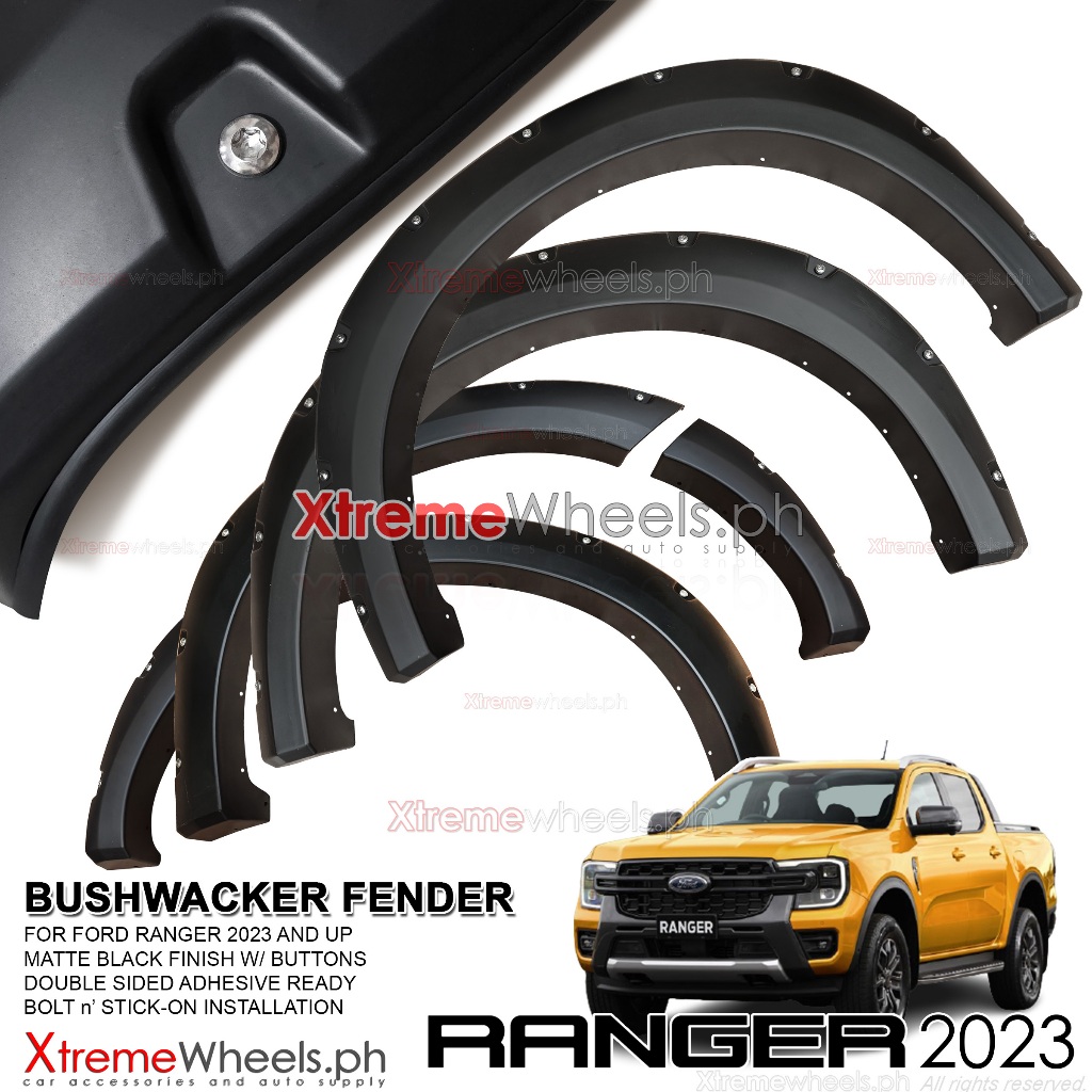 Ford Ranger 2023 to 2025 6inches Semi Bushwacker Fender Flare Matte ...