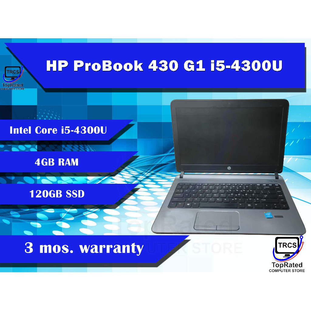 Laptop HP ProBook 430 G1 i5 4th Gen i5-4300U 1.90GHz /G2 i5 4th Gen i5 ...