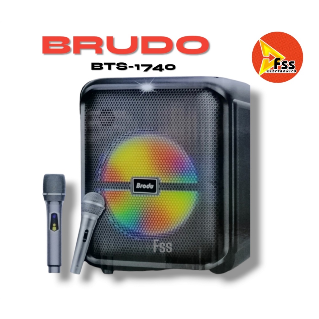 Brudo 1740 Portable Bluetooth Karaoke Speaker, fm, USB mode two ...