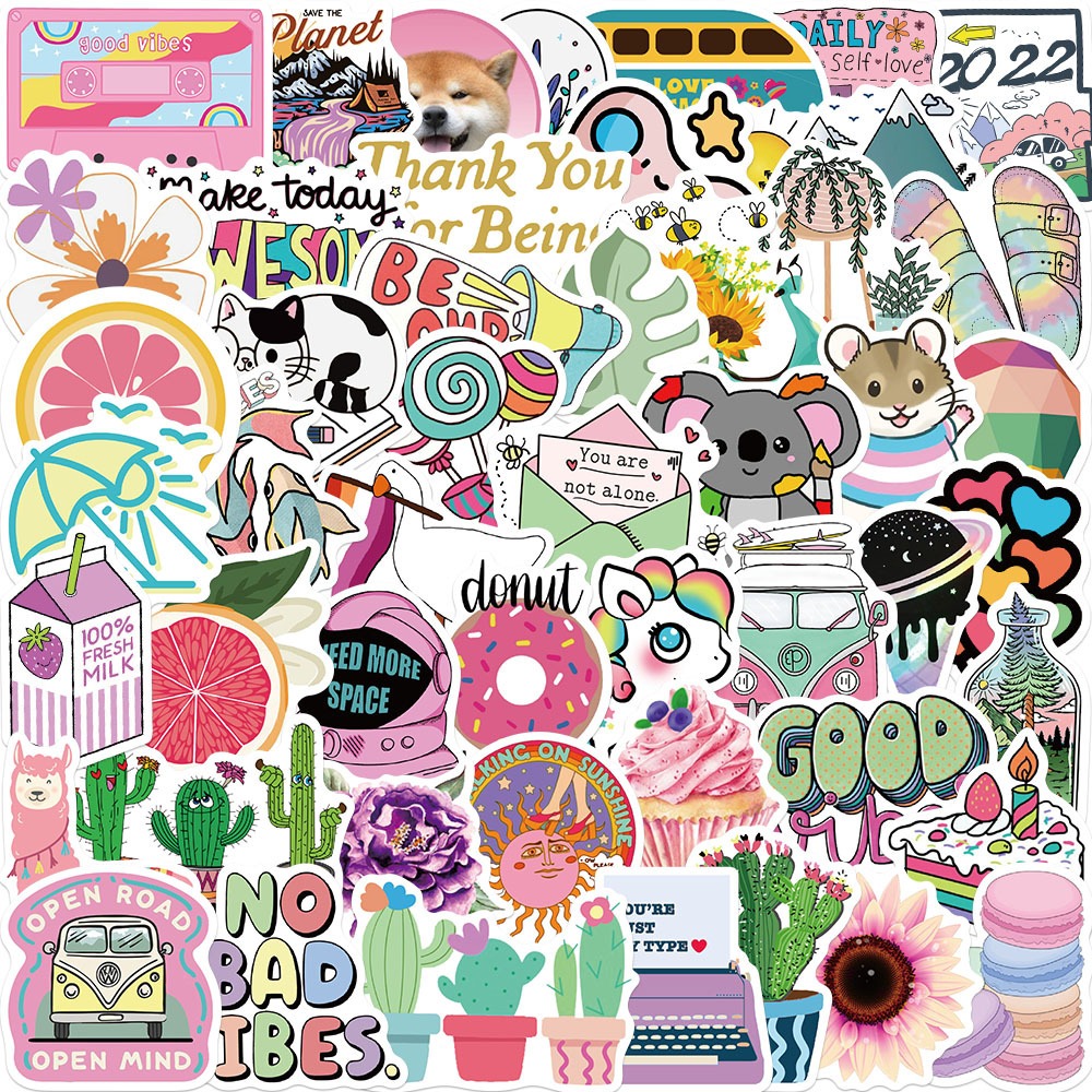 5Pcs 3D Cartoon Cute Stickers Waterproof PVC Sticker for Cup Luggage ...