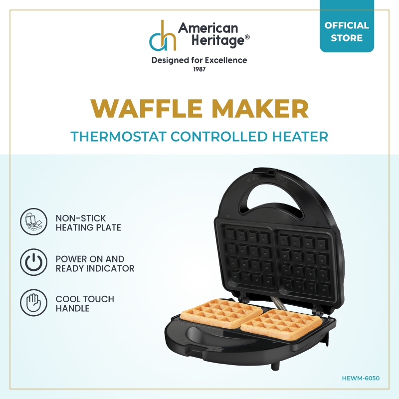 American Heritage Waffle Maker HEWM6050 Shopee Philippines