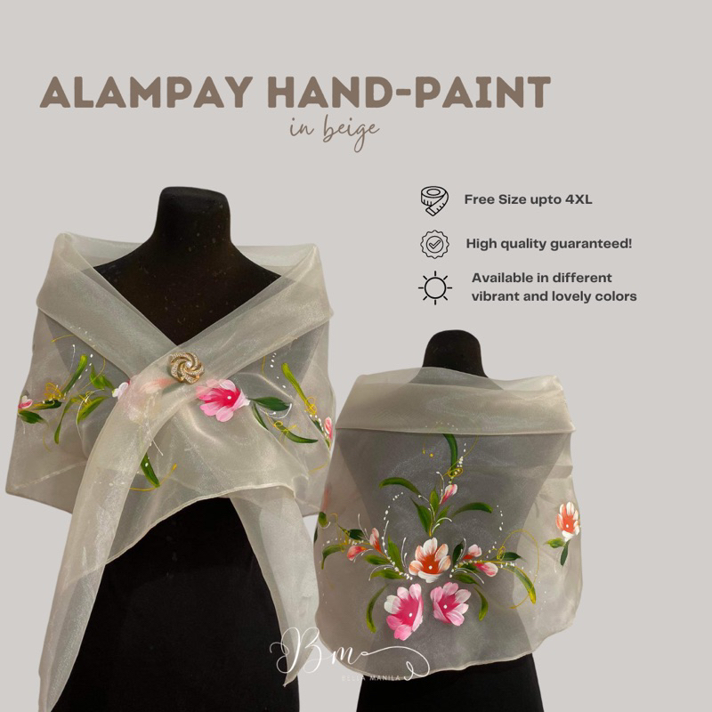 Filipiniana Alampay Handpaint | Shopee Philippines