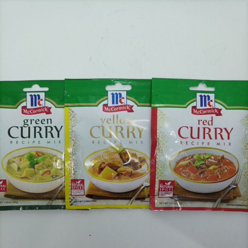 Mccormick Red Curry Seasoning McCormick Curry Yellow, Green And