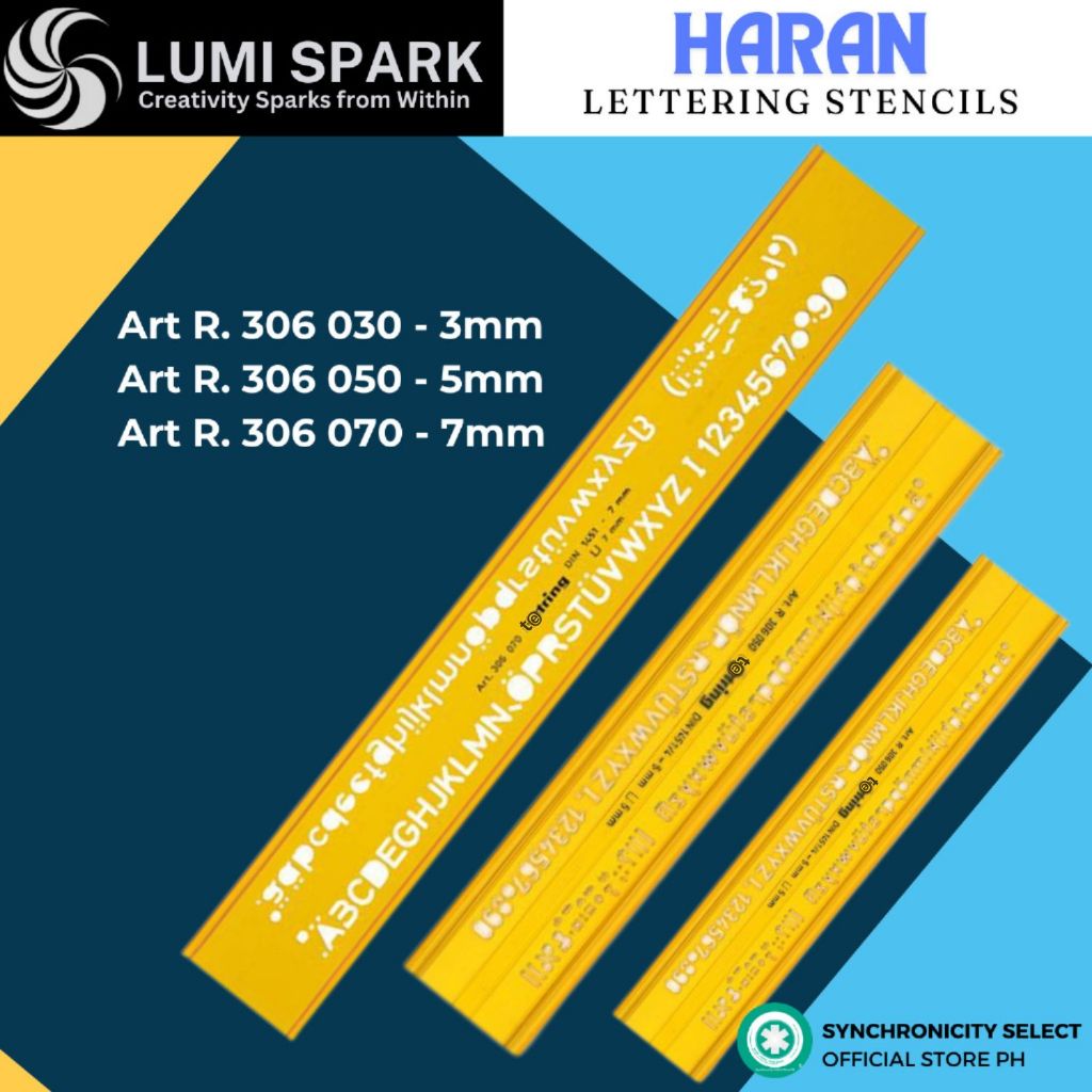 LUMISPARK Lettering Stencil Technical Drawing Model: Haran | Stencils ...