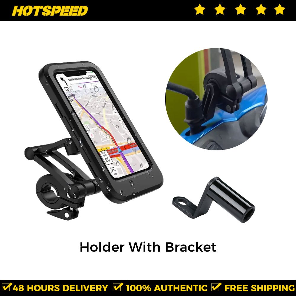 HOTSPEED Waterproof Motorcycle Bike Phone Holder Adjustable Motor Tpu Touch Screen Cellphone Shopee Philippines