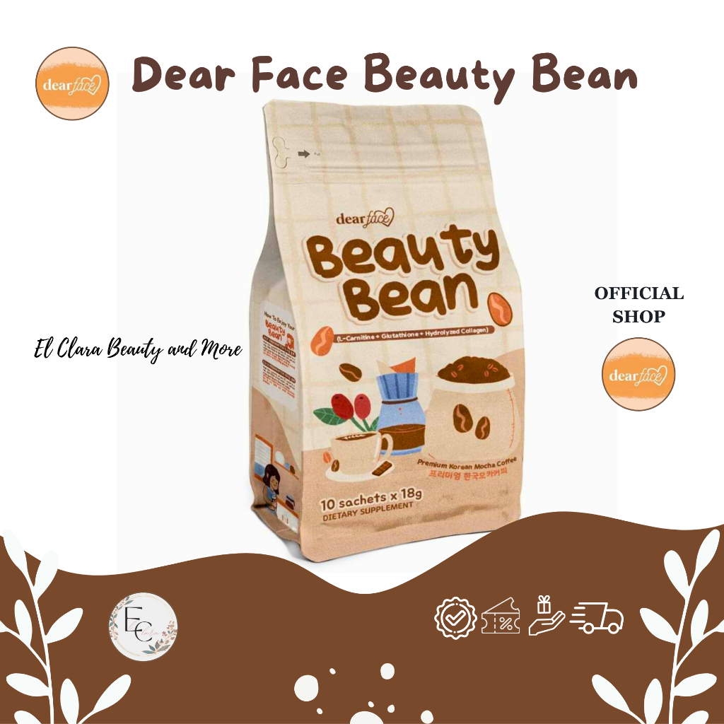 DEAR FACE Beauty Bean Collagen Premium Korean Mocha Coffee FDA Approved ...