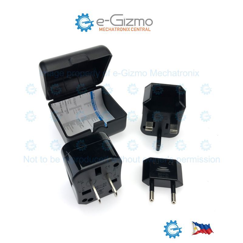 Three piece Travel Universal Plug Adapter with Case | Shopee Philippines