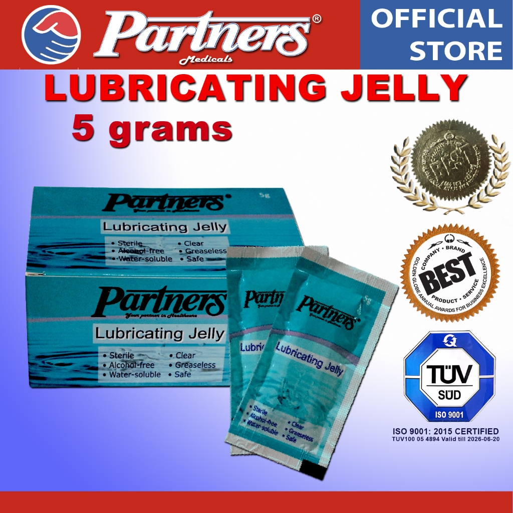 Partners Lubricating Jelly Sachet 5g 50 Pcs Shopee Philippines