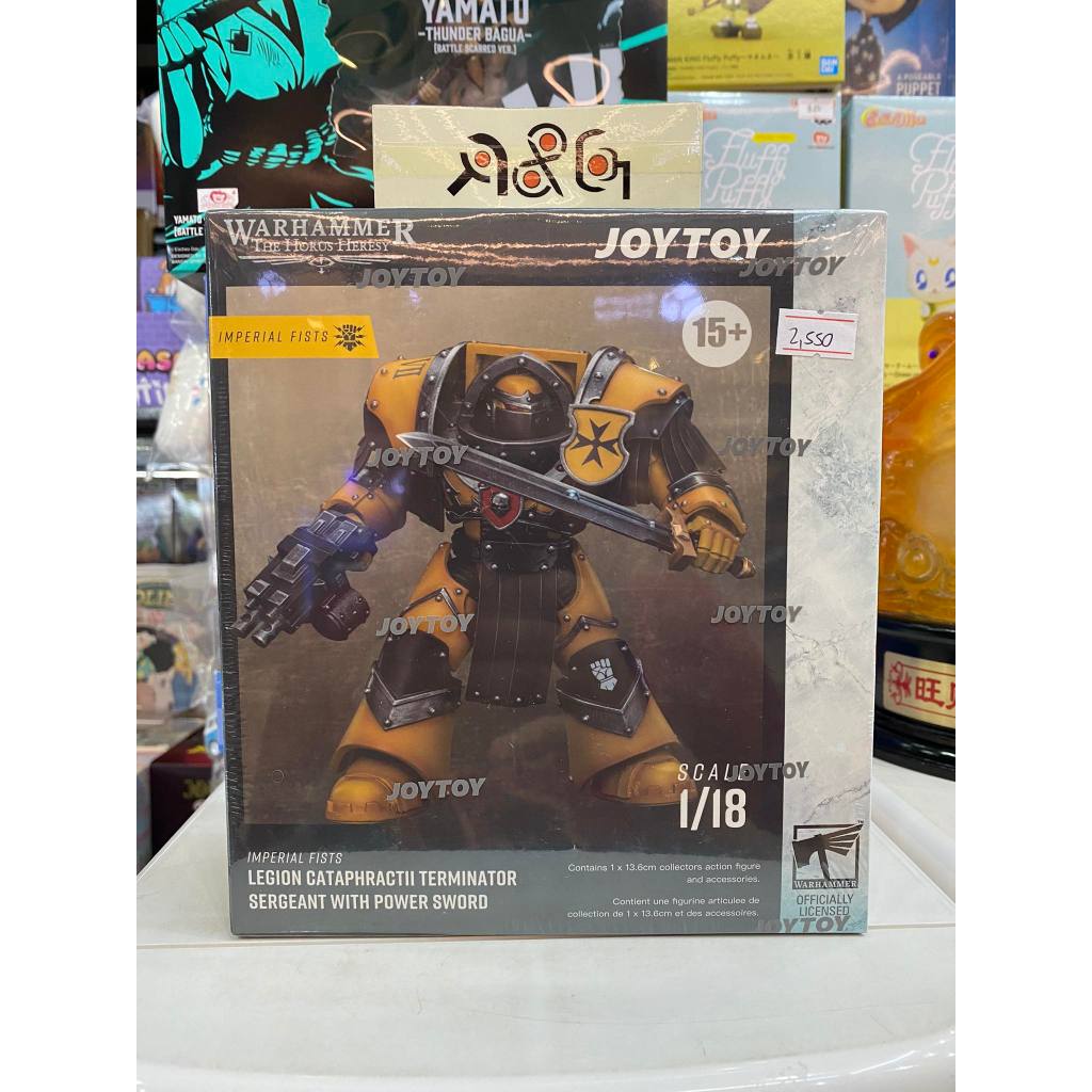 LEBOO Joytoy The Horus Heresy Imperial Fists Legion Cataphractii Terminator Squad Legion Cataphractii Sergente con Spada Potere 12,2 cm Modello da collezione Regali