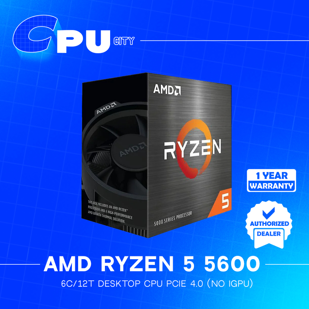 AMD Ryzen 5 5600 6 Core / 12 Thread AM4 CPU w/ PCIE 4.0 Support (No ...