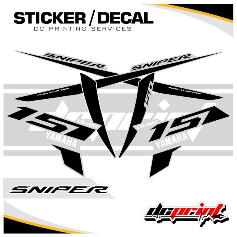 Yamaha Sniper 150 Stock Decal Laminated Waterproof Sticker Glossy ...