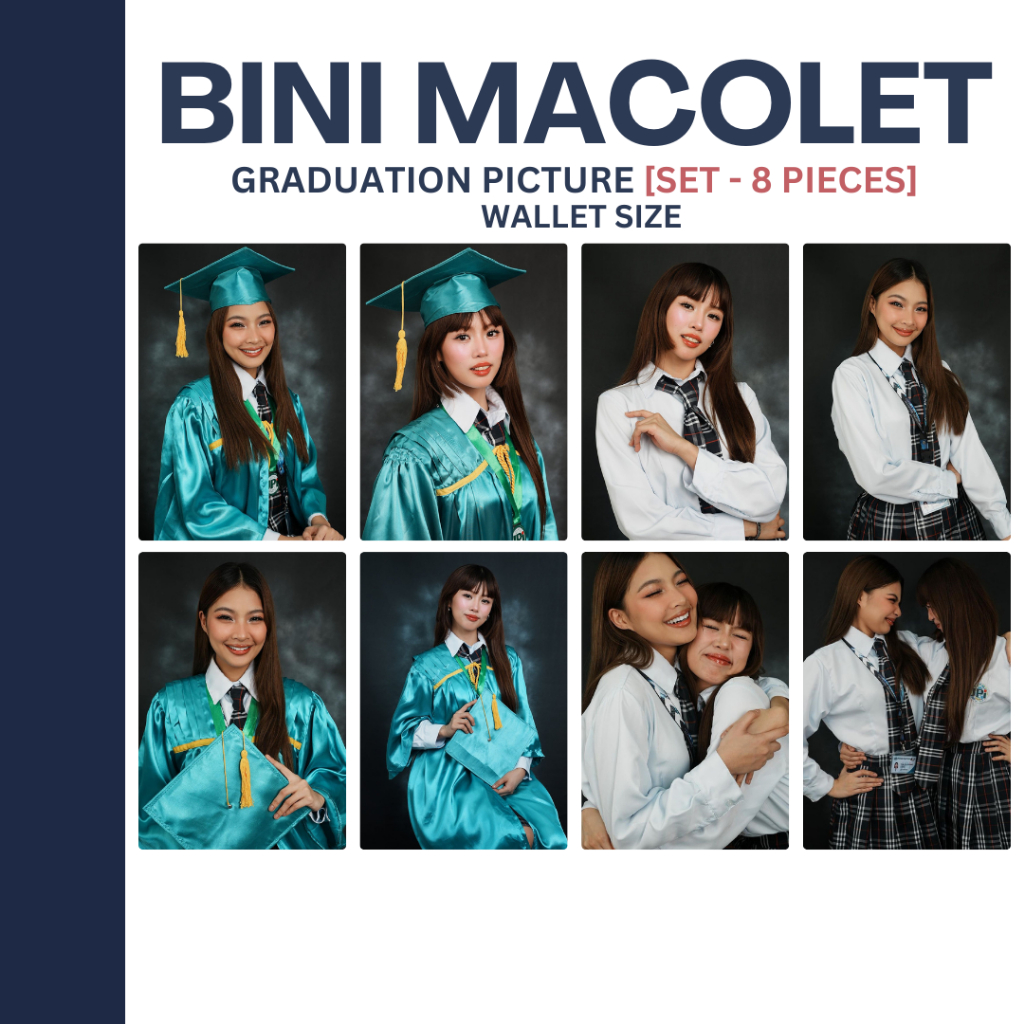 BINI Macolet Maloi Colet Graduation Photo [Wallet Size] | Shopee ...