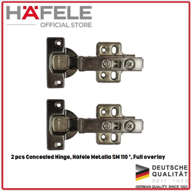 Hafele 2pcs Concealed Hinge Metalla SM 110° Softclose (Half & Full